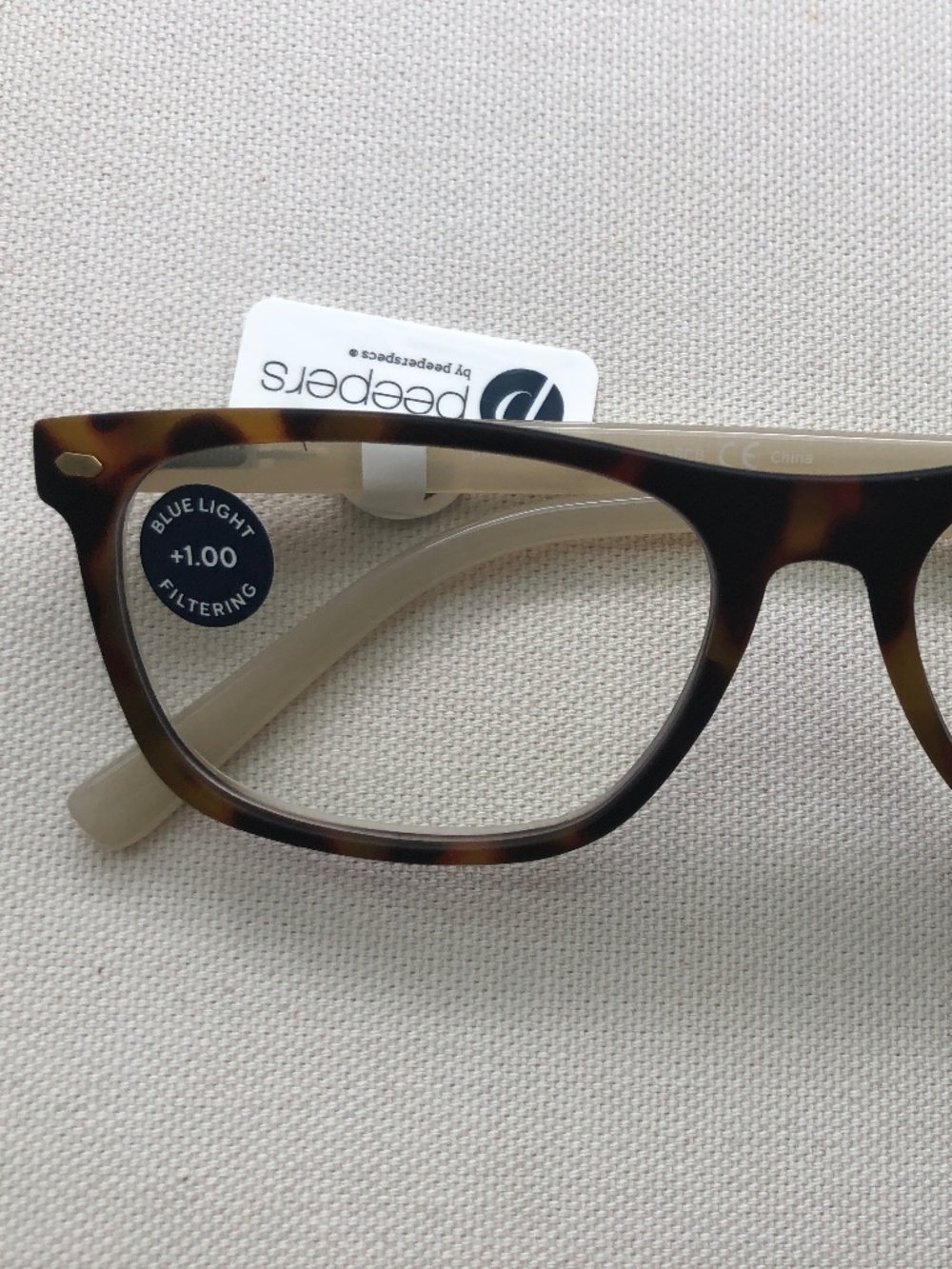 New Tortoise Tan Blue Light Filtering Reading Glasses +1.00